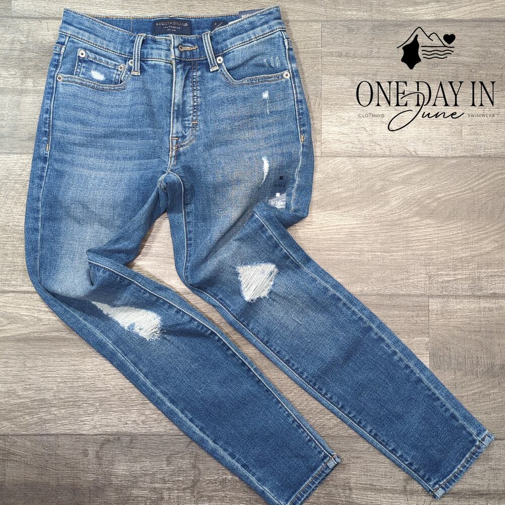 Lucky Brand Bridgette High Rise Skinny Distressed Jeans Size 0